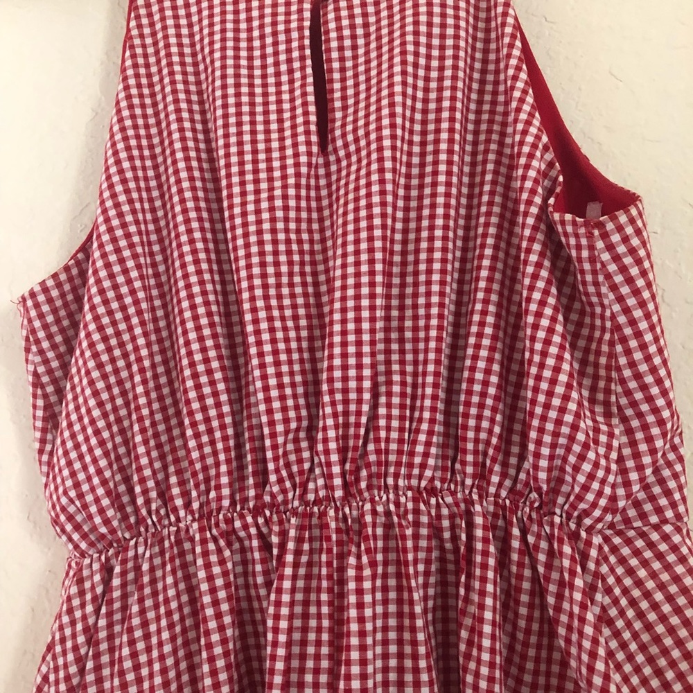 MaiTai Red Gingham Dress, Size M - Picture 5 of 5